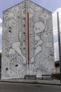 Millo street artist at work in avellino Royalty Free Stock Photo