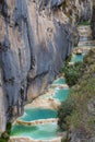 The stunning natural turquoise Millpu Lagoons. Ayacucho, Peru Royalty Free Stock Photo