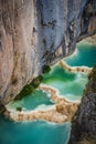 The stunning natural turquoise Millpu Lagoons. Ayacucho, Peru Royalty Free Stock Photo