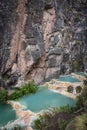 The stunning natural turquoise Millpu Lagoons. Ayacucho, Peru Royalty Free Stock Photo