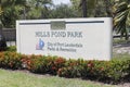 Mills Pond Park Entrance Sign