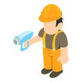 Millwright icon, isometric style Royalty Free Stock Photo