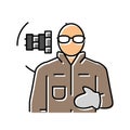 millwright repair worker color icon vector illustration Royalty Free Stock Photo