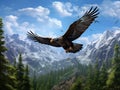 Ai Generated illustration Wildlife Concept of Milner Pass / Rockies