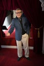 Milos Forman in Grevin museum of the wax figures in Prague.