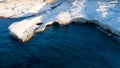 Milos island Greece aerial detail of Sarakiniko Beach in summer time Royalty Free Stock Photo