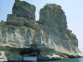 Milos island in greece, kleftiko bay rock caves, sea swimming sailing in summer holidays Royalty Free Stock Photo