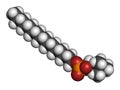 Miltefosine leishmaniasis drug molecule.