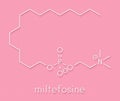 Miltefosine leishmaniasis drug molecule. Skeletal formula.