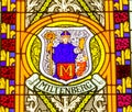 Coat Arms Stained Glass All Saints Castle Church Schlosskirche W Royalty Free Stock Photo