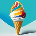 milton glazer ice cream colorful illustration
