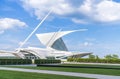 Milwaukee art museum,milwaukee,wi,usa, 8-9-17: milwaukee art museum with blue sky background Royalty Free Stock Photo