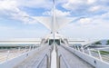 Milwaukee art museum,milwaukee,wi,usa, 8-9-17: milwaukee art museum with blue sky background Royalty Free Stock Photo