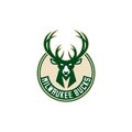 Milwaukee bucks logo editorial illustrative on white background