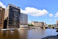 Milwaukee River Walk cityscape view Royalty Free Stock Photo