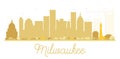 Milwaukee City skyline golden silhouette. Royalty Free Stock Photo