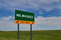 US Highway Exit Sign for Milwaukee