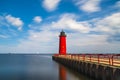 Milwaukee lighthouse on sunny day. Royalty Free Stock Photo