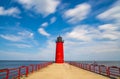 Milwaukee lighthouse on sunny day. Royalty Free Stock Photo