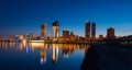 Milwaukee at Night Royalty Free Stock Photo