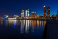 Milwaukee at Night Royalty Free Stock Photo