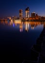 Milwaukee at Night Royalty Free Stock Photo