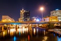 Milwaukee at Night Royalty Free Stock Photo