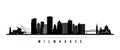 Milwaukee skyline horizontal banner. Royalty Free Stock Photo