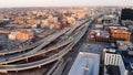 MILWAUKEE, USA - APRIL 26, 2018: Aerial view of american city a Royalty Free Stock Photo