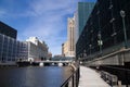 Riverwalk in downtown Milwaukee, Wisconsin Royalty Free Stock Photo