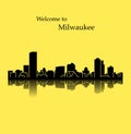 Milwaukee, Wisconsin city silhouette Royalty Free Stock Photo