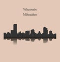 Milwaukee, Wisconsin city silhouette Royalty Free Stock Photo