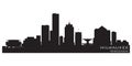 Milwaukee Wisconsin city skyline. Detailed vector silhouette Royalty Free Stock Photo