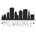 Milwaukee Wisconsin. City Skyline. Silhouette City. Design Vector. Famous Monuments. Royalty Free Stock Photo