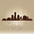 Milwaukee Wisconsin city skyline silhouette Royalty Free Stock Photo