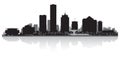 Milwaukee Wisconsin city skyline silhouette Royalty Free Stock Photo