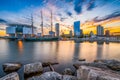 Milwaukee, Wisconsin, USA downtown city skyline on Lake Michigan Royalty Free Stock Photo