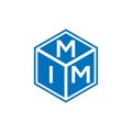MIM letter logo design on black background. MIM creative initials letter logo concept. MIM letter design