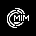 MIM letter logo design. MIM monogram initials letter logo concept. MIM letter design in black background