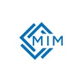 MIM letter logo design on white background. MIM creative circle letter logo concept. MIM letter design.MIM letter logo design on
