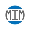 MIM letter logo design on white background. MIM creative initials circle logo concept. MIM letter design