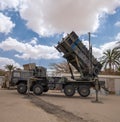 MIM-104 Patriot, a surface-to-air missile (SAM) system presented on military show Royalty Free Stock Photo