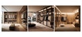 mimal zen minimalism walk in closet interior design ai generated