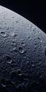 Mysterious Hyperrealistic Close-up Of The Moon In Hard Surface Modeling Style Royalty Free Stock Photo
