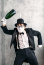 Mime actor performing a drunk man Royalty Free Stock Photo