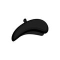 Mime black beret isolated. Mimic Cap. Vector illustration Royalty Free Stock Photo