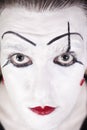 Mime face with theatrical makeup Royalty Free Stock Photo