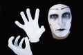 Mime isolated on black background Royalty Free Stock Photo