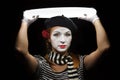 Mime portrait. Royalty Free Stock Photo