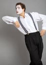 Mime and promotion board Royalty Free Stock Photo